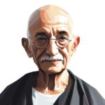 mahatma gandhi indian freedom fighter illustration design free vector